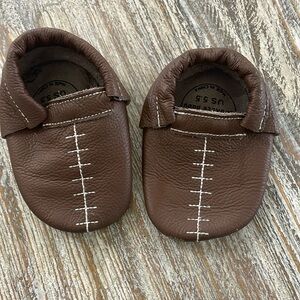 BirdRock Baby Fringeless Moccasins Football